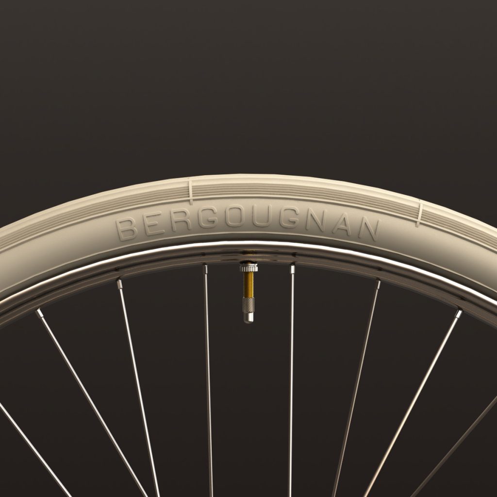 Pneu vélo ancien BERGOUGNAN 650x42B 44 584 650B ½Ballon Blanc 04