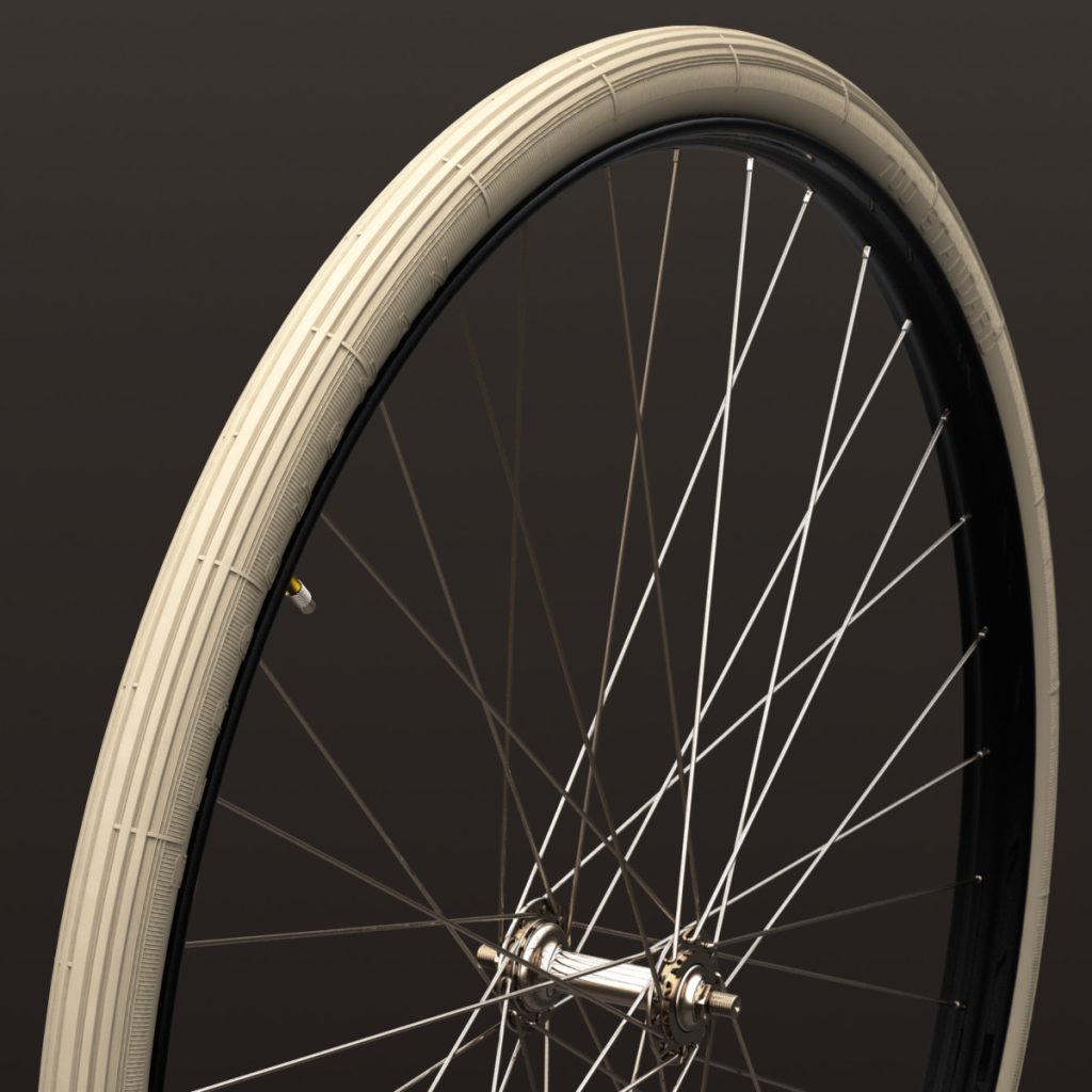 Pneu vélo ancien BERGOUGNAN 700x35B 37 635 700B Standard Blanc 02