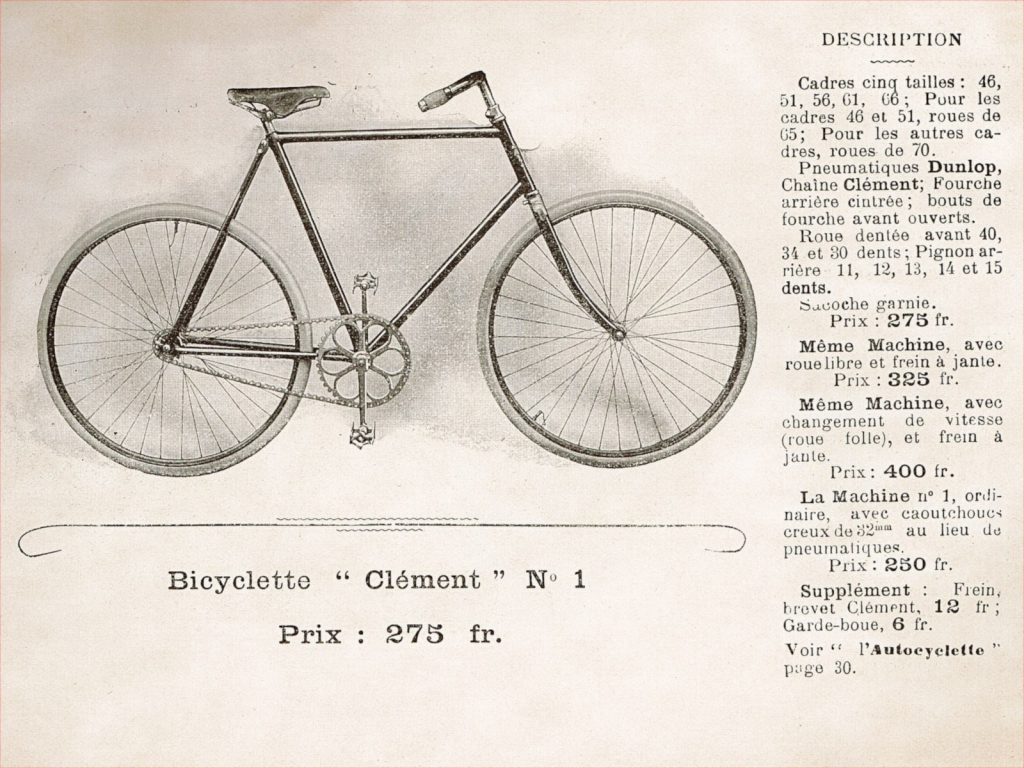 BERGOUGNAN pneu vélo ancien 700B 700x35B Standard Clément 14